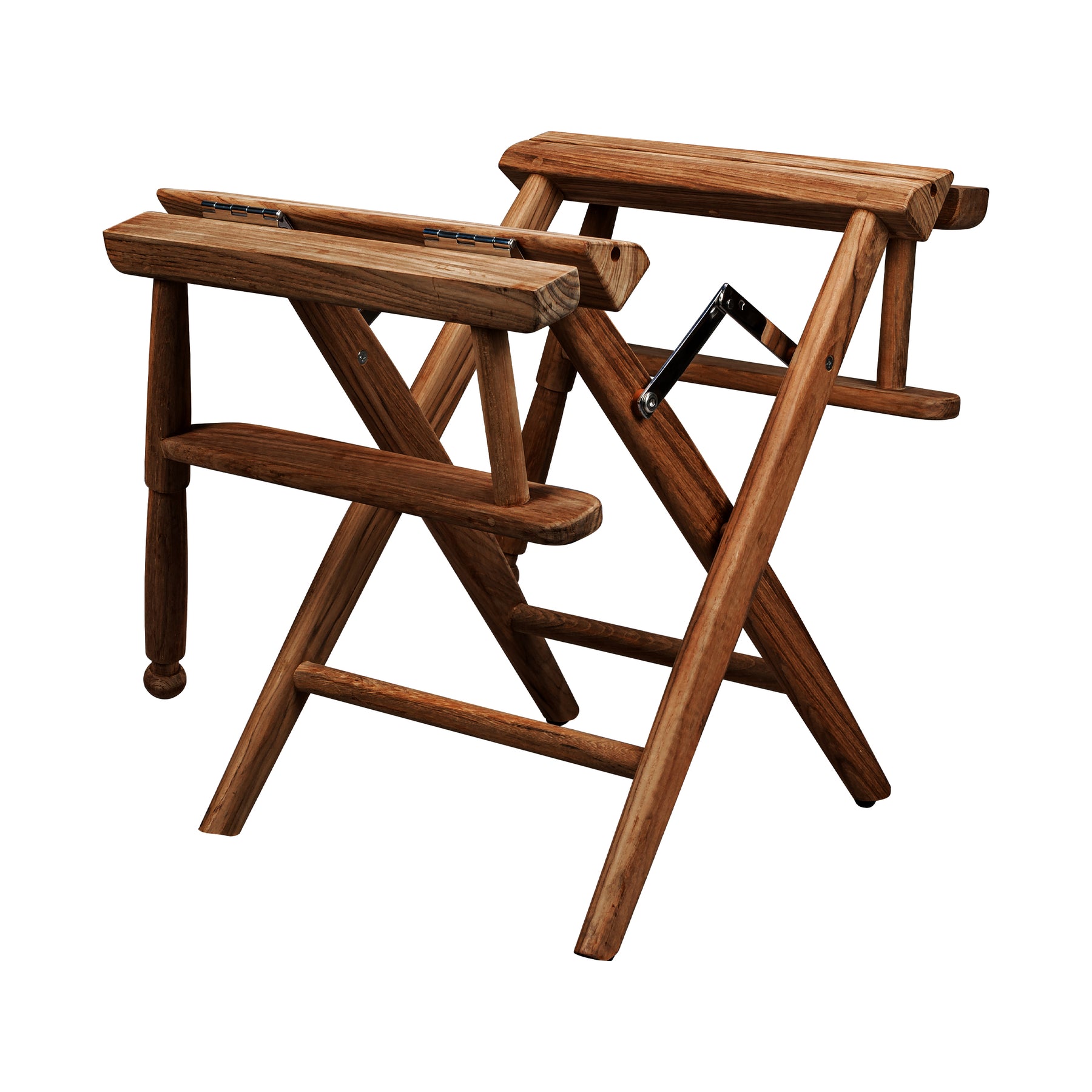 Directors Chair With Creme Cushions - Oiled Finish - 61043