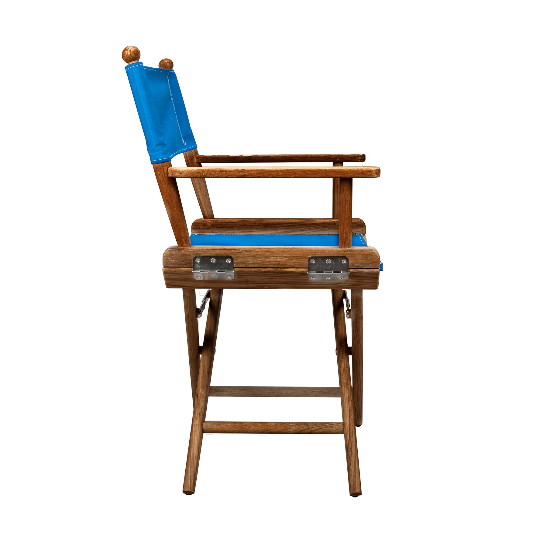 Directors Chair With Pacific Blue SUNBRELLA® Fabric Covers - Oiled Finish - 60041