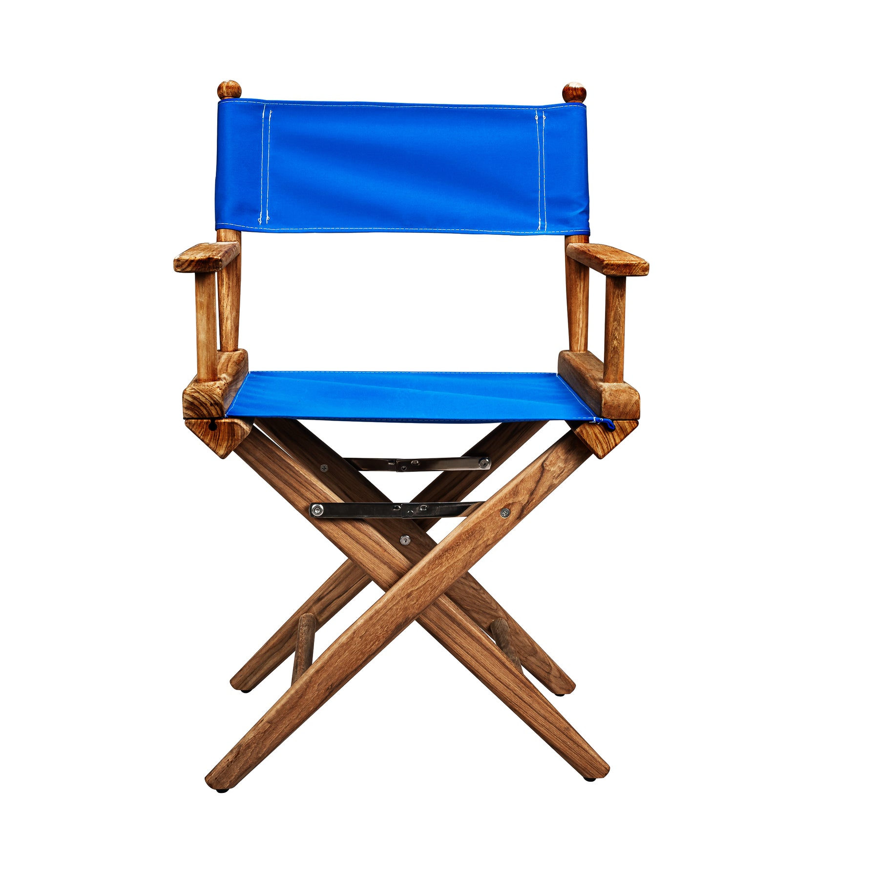 Directors Chair With Pacific Blue SUNBRELLA® Fabric Covers - Oiled Finish - 60041