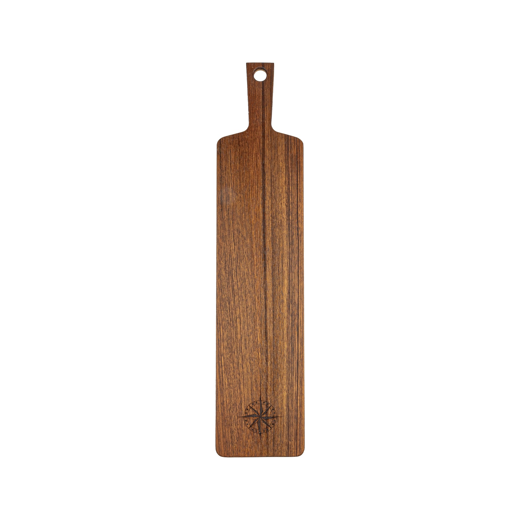 Chef's Collection Teak Appetizer Serving Board - Compass - 5" x 18" - 60765COMC