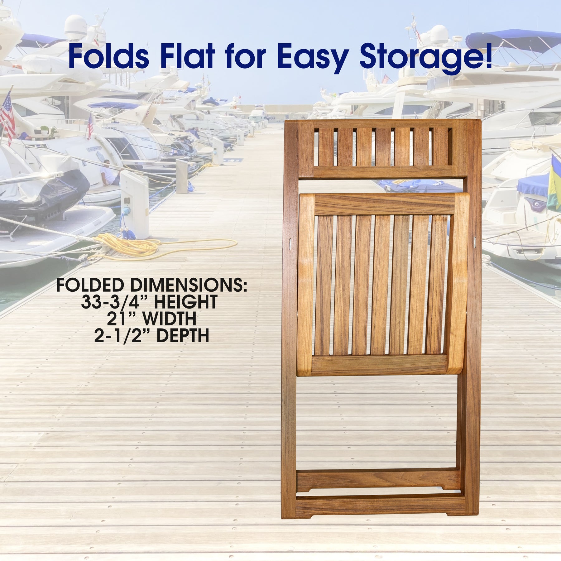 Folding Slat Chair - 63059