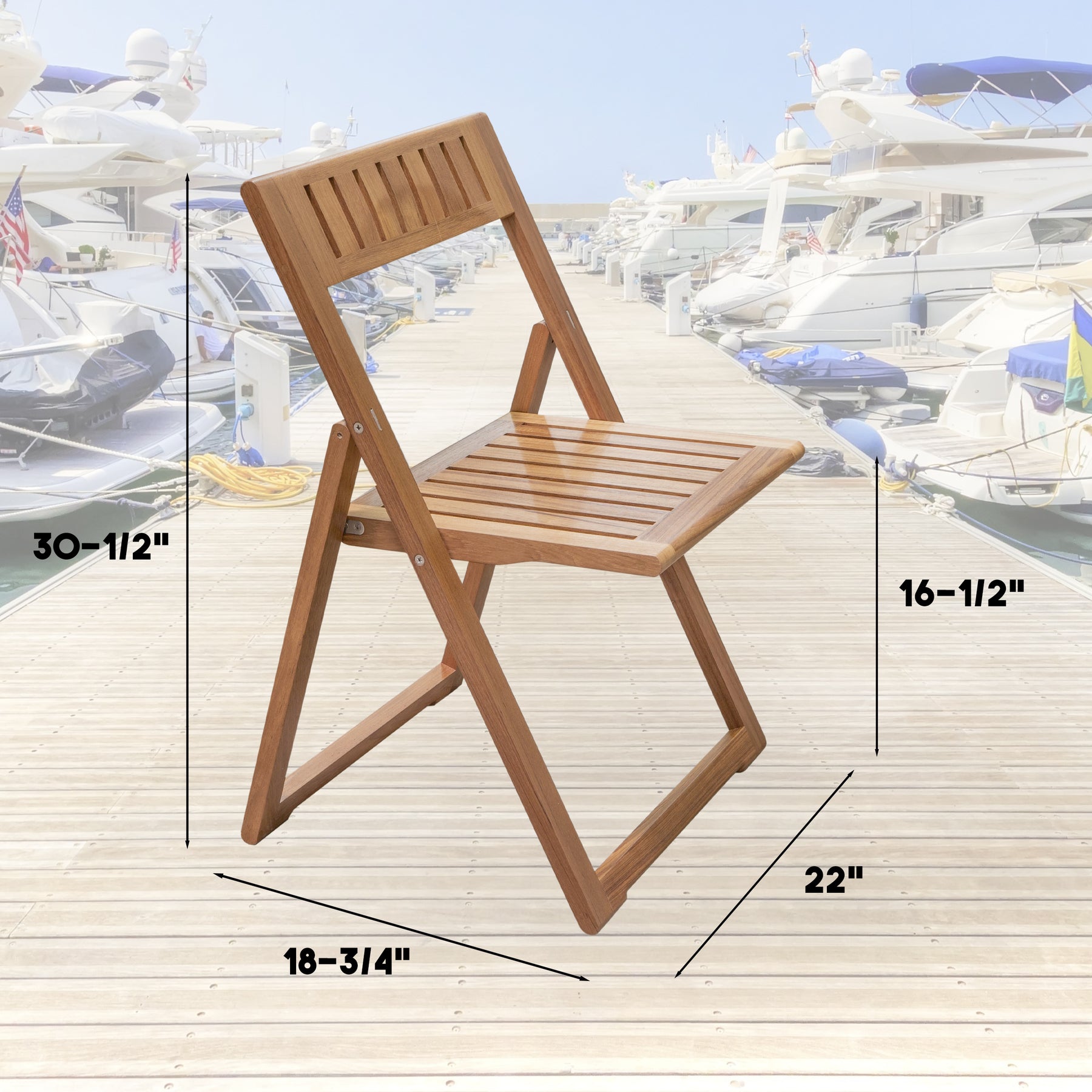 Folding Slat Chair - 63059