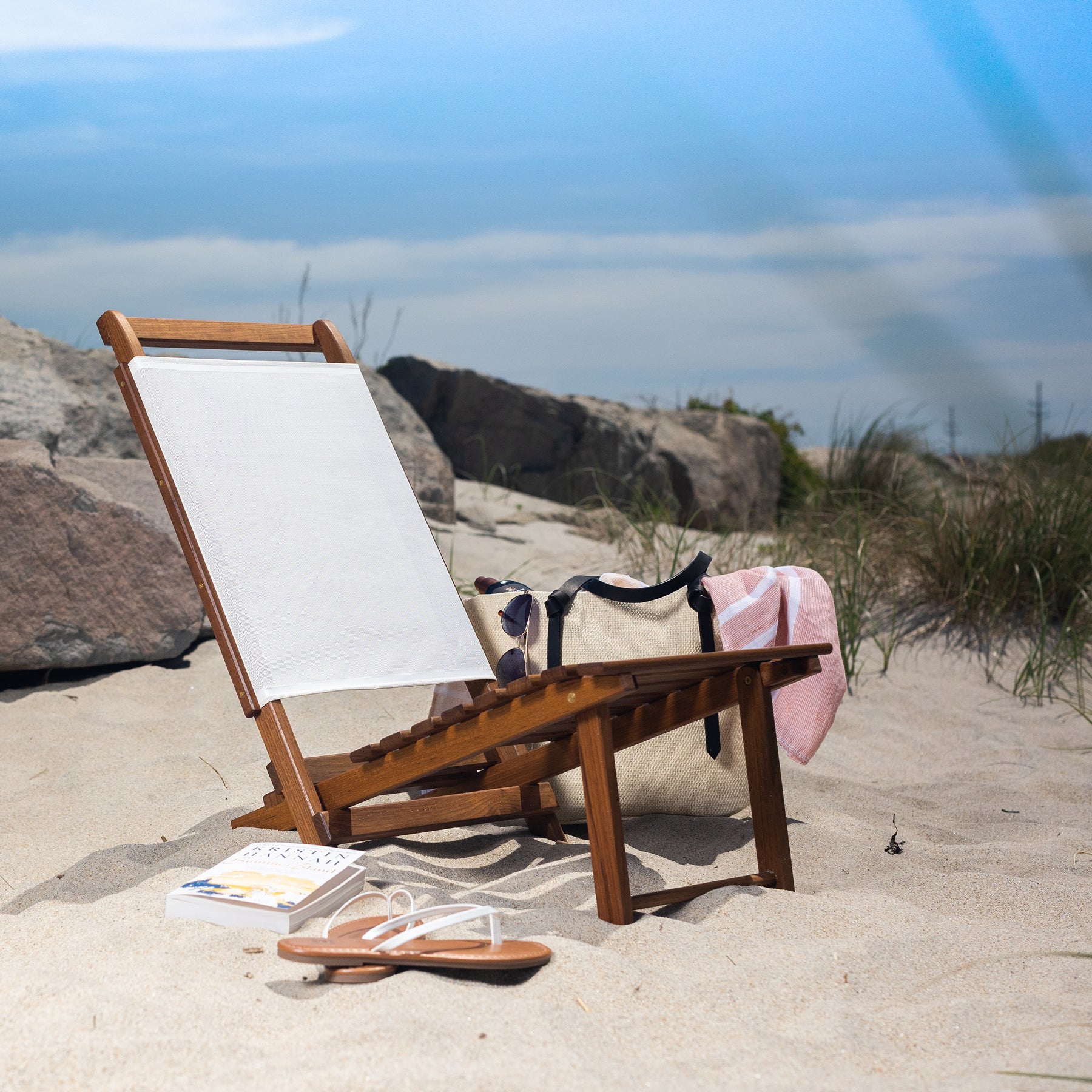 Sand Chair with White Batyline Seat Back - 60074