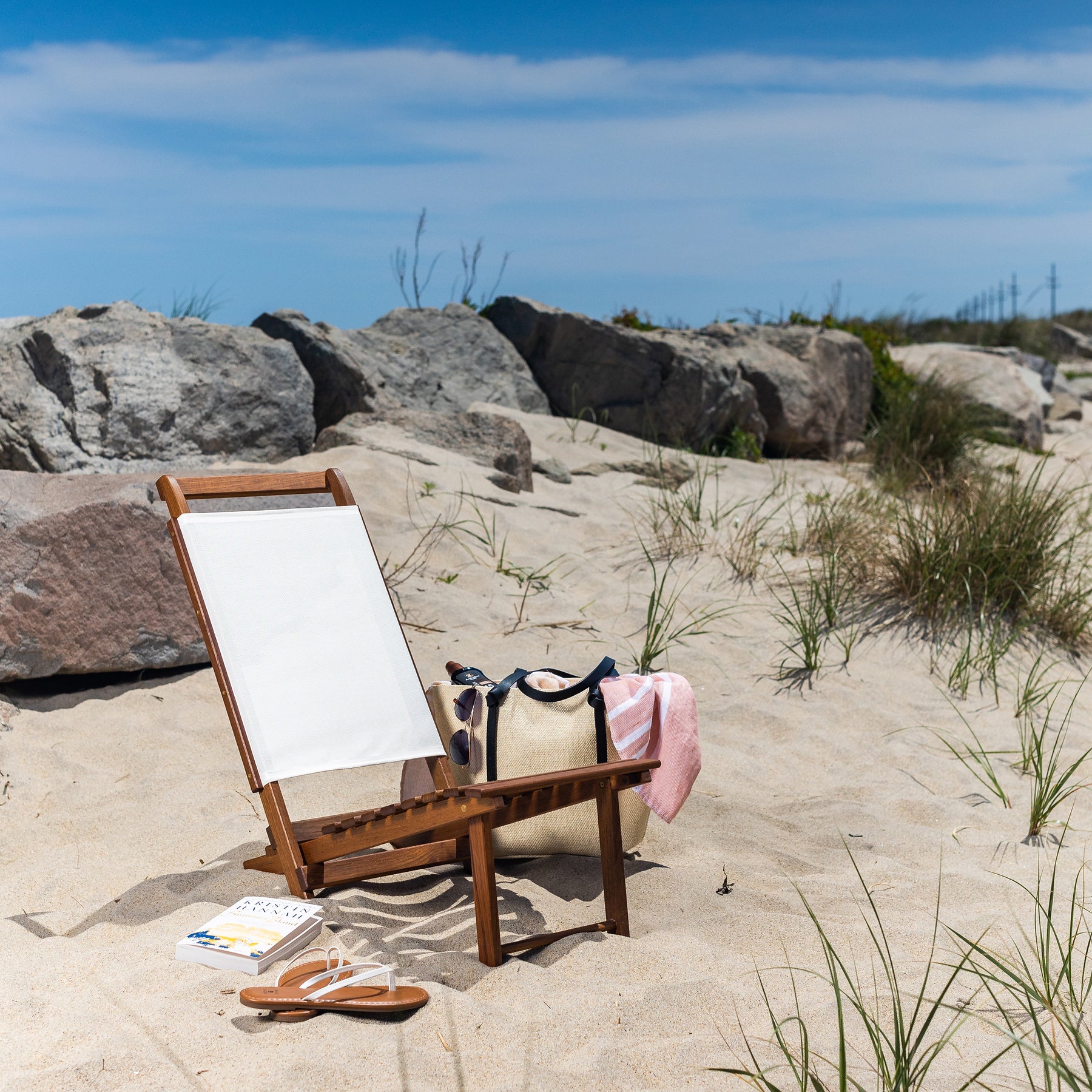 Sand Chair with White Batyline Seat Back - 60074