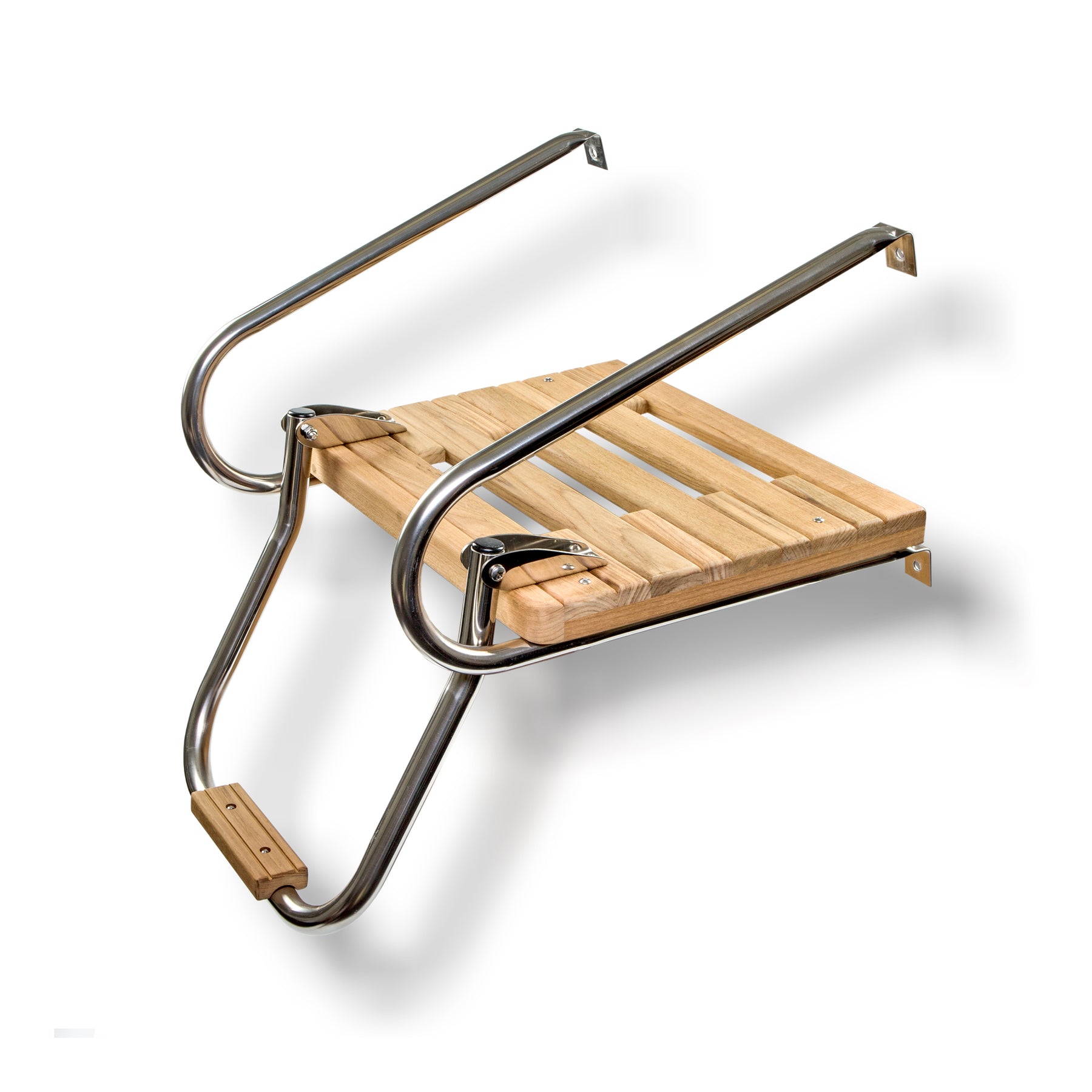 Teak Swim Platform w/ Ladder and Mounting Hardware for Boats w/ Inboard/Outboard Motors - 60903
