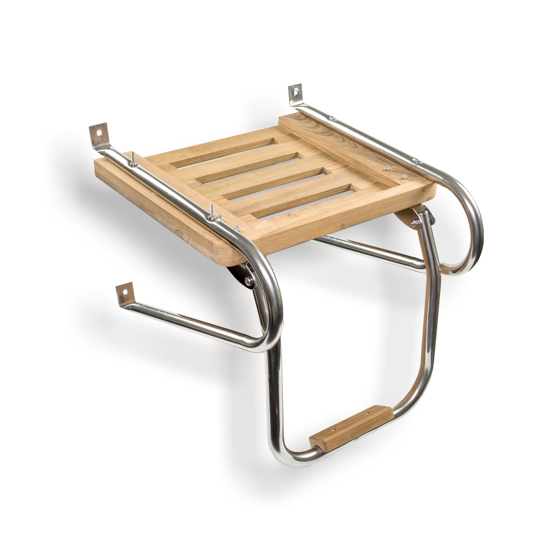 Teak Swim Platform w/ Ladder and Mounting Hardware for Boats w/ Inboard/Outboard Motors - 60903