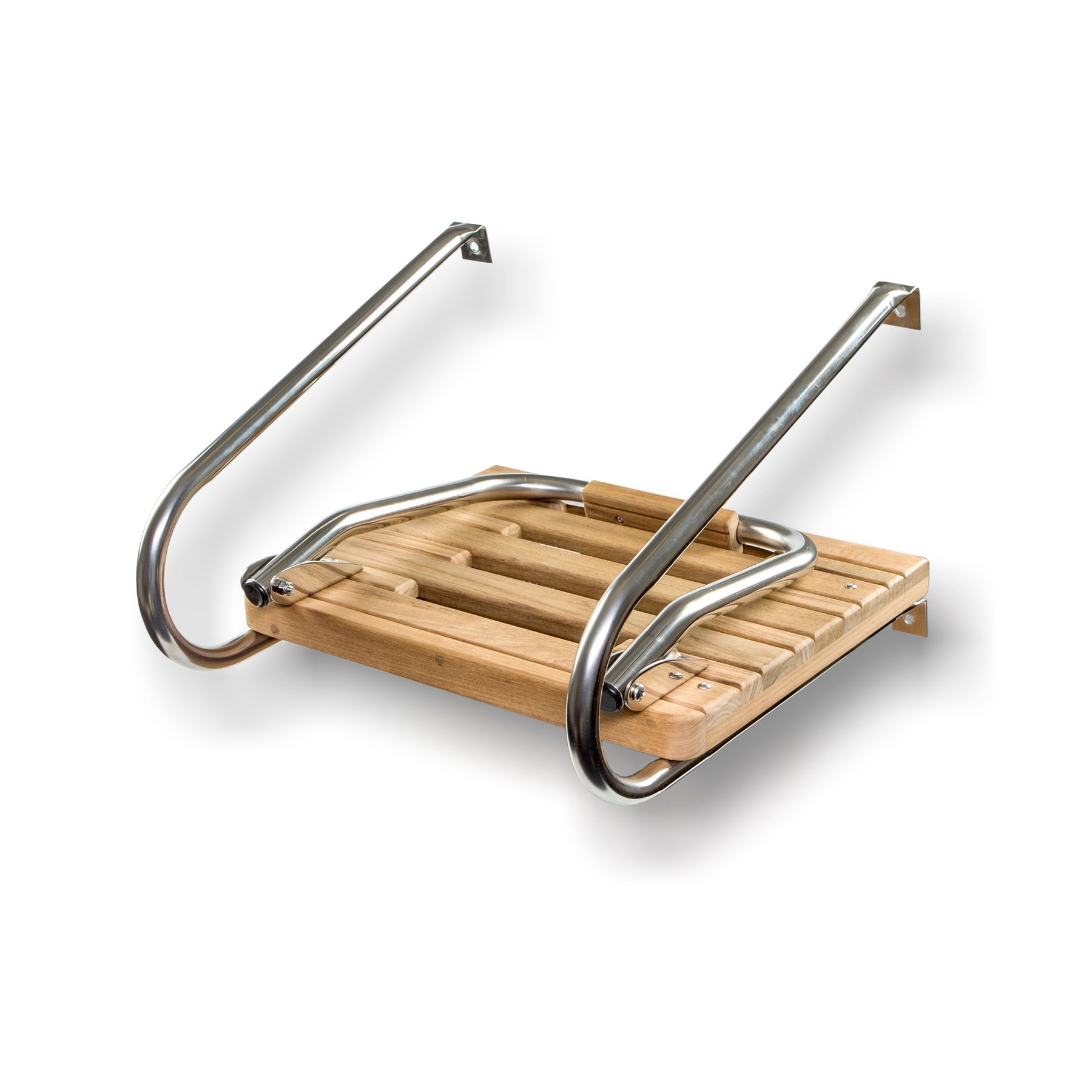 Teak Swim Platform w/ Ladder and Mounting Hardware for Boats w/ Inboard/Outboard Motors - 60903