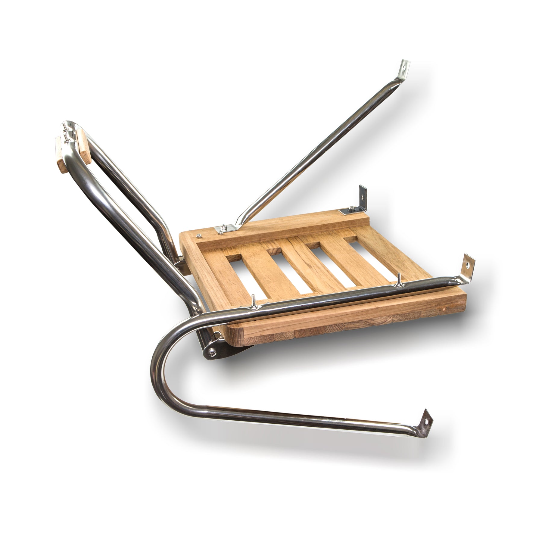 Teak Swim Platform w/ Ladder and Mounting Hardware for Boats w/ Outboard Motors - 60902