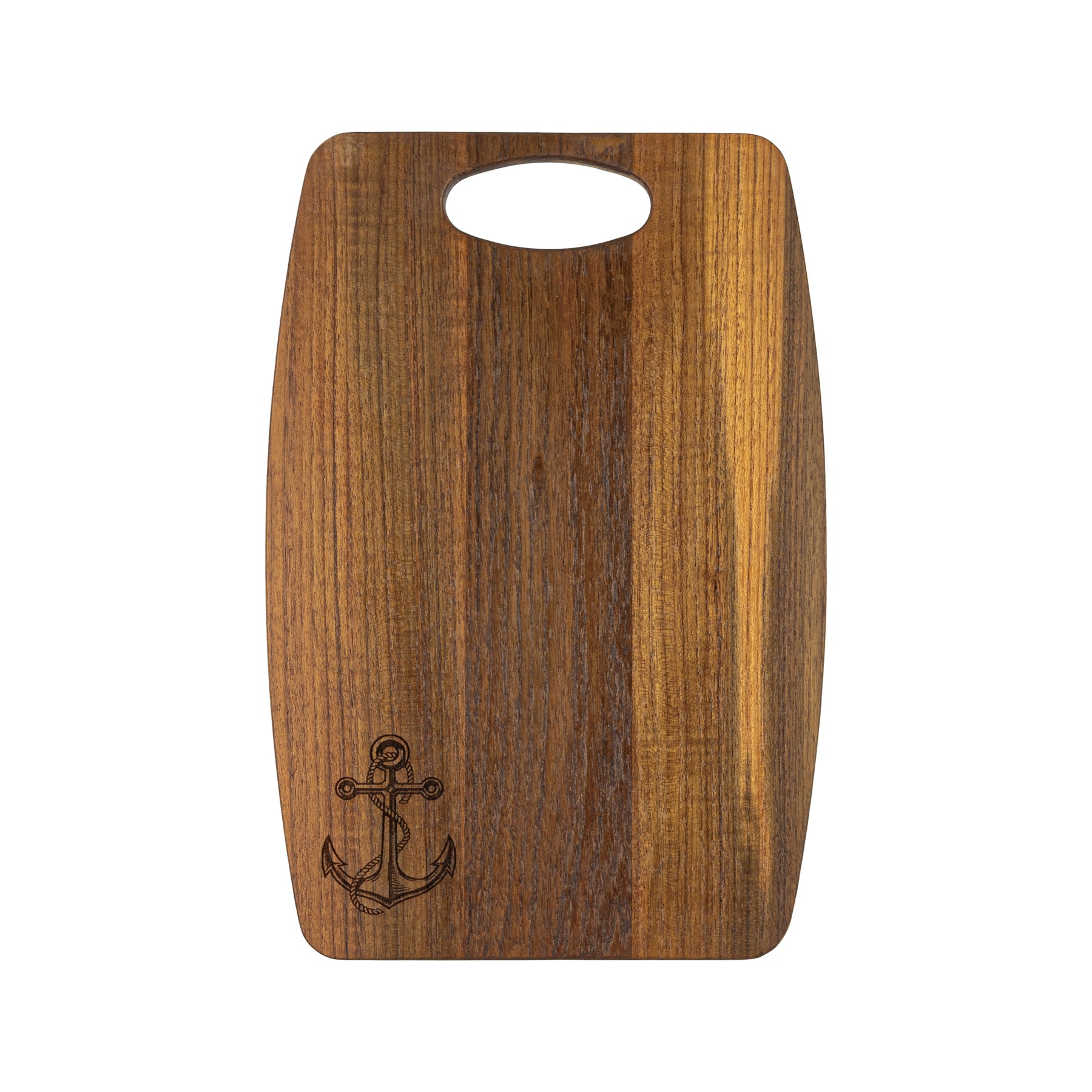Chef's Collection Teak Bread Board - Anchor - 8" x 14" - 60761ANCC