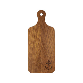 Chef's Collection Teak Small Charcuterie Board - Anchor - 7" x 12" - 60763ANCC