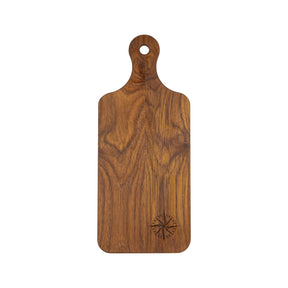 Chef's Collection Teak Small Charcuterie Board - Compass - 7" x 12" - 60763COMC