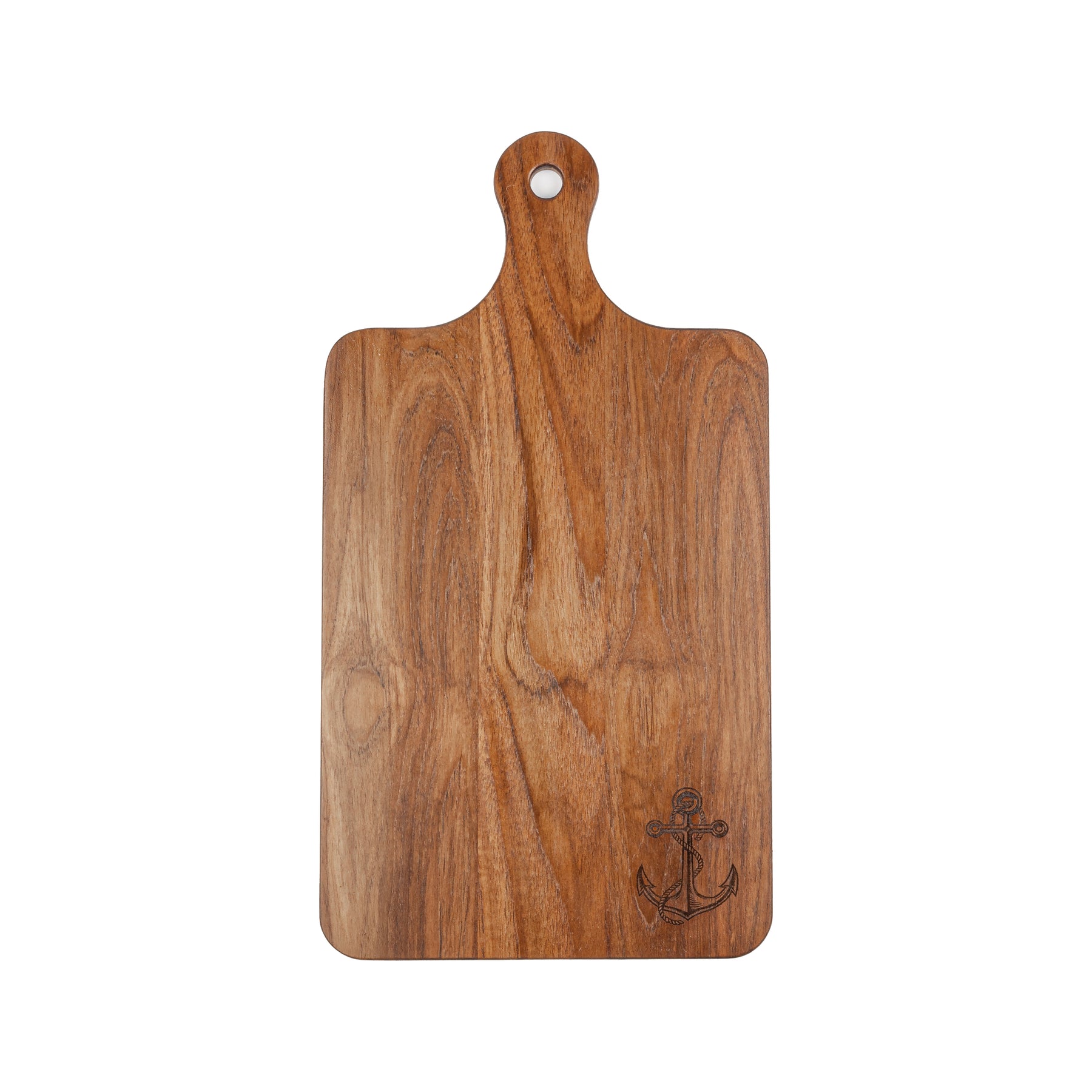 Chef's Collection Teak Large Charcuterie Board - Anchor - 10" x 14" - 60764ANCC