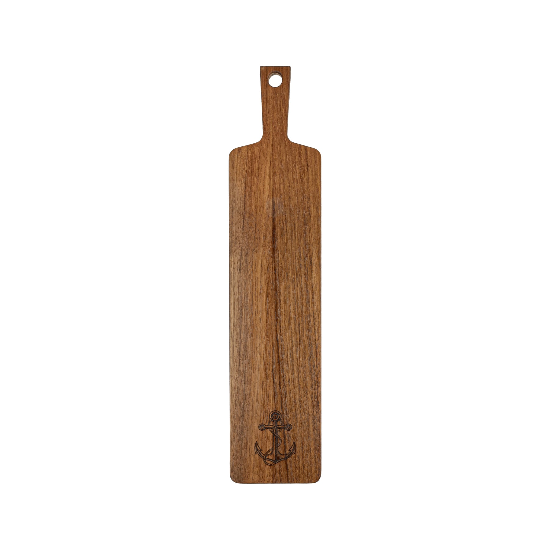 Chef's Collection Teak Appetizer Serving Board - Anchor - 5" x 18" - 60765ANCC