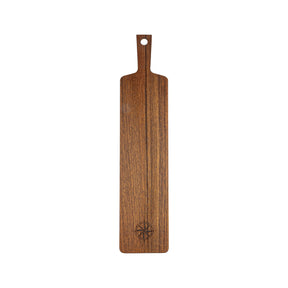 Chef's Collection Teak Appetizer Serving Board - Compass - 5" x 18" - 60765COMC