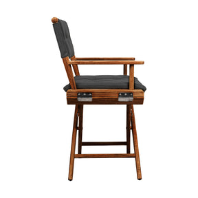 Directors Chair With Black Cushions - Oiled Finish - 61041