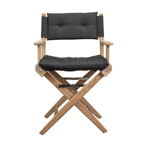 Directors Chair With Black Cushions - Sanded Finish - 61041