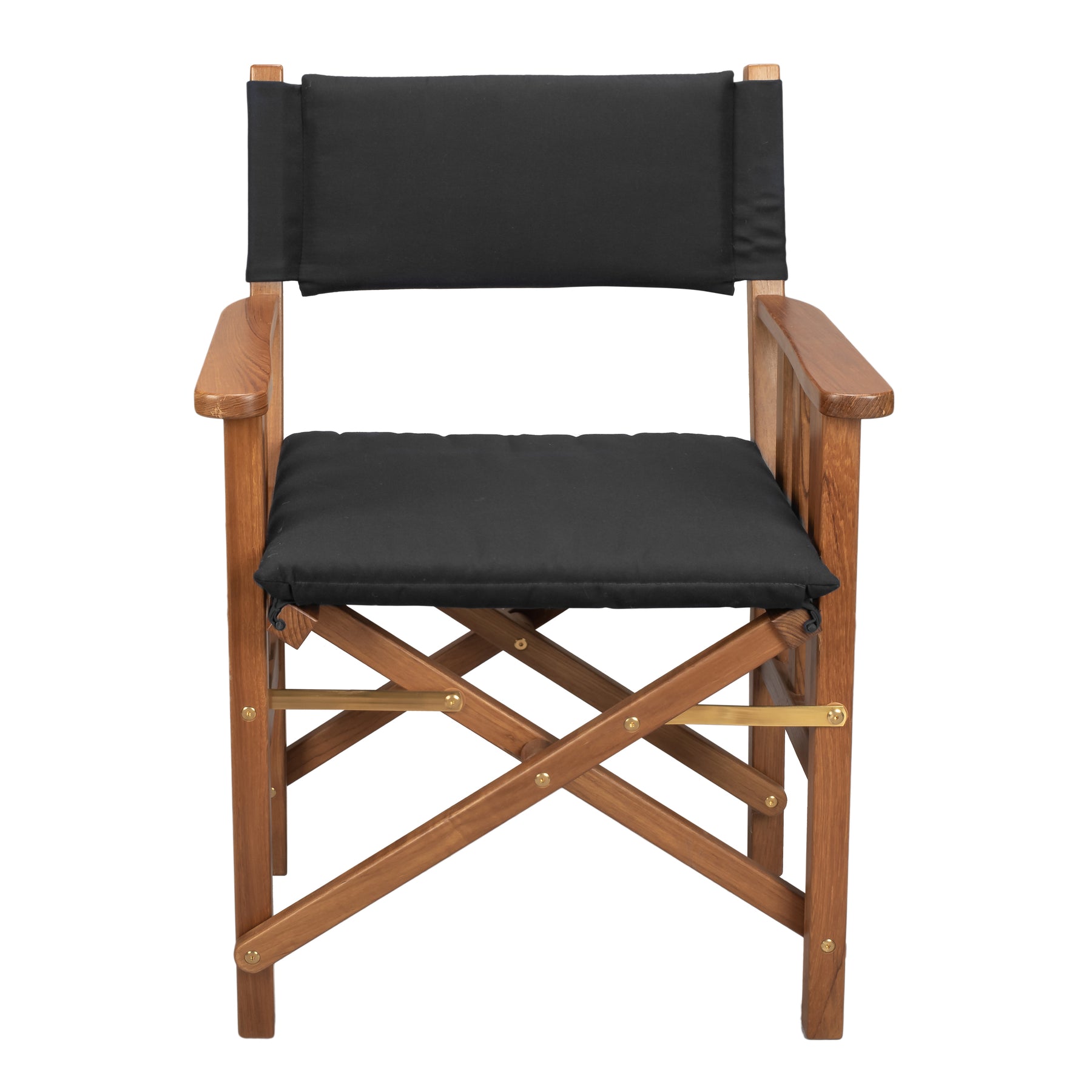 Directors Chair II With Black Cushions - Oiled Finish - 61051